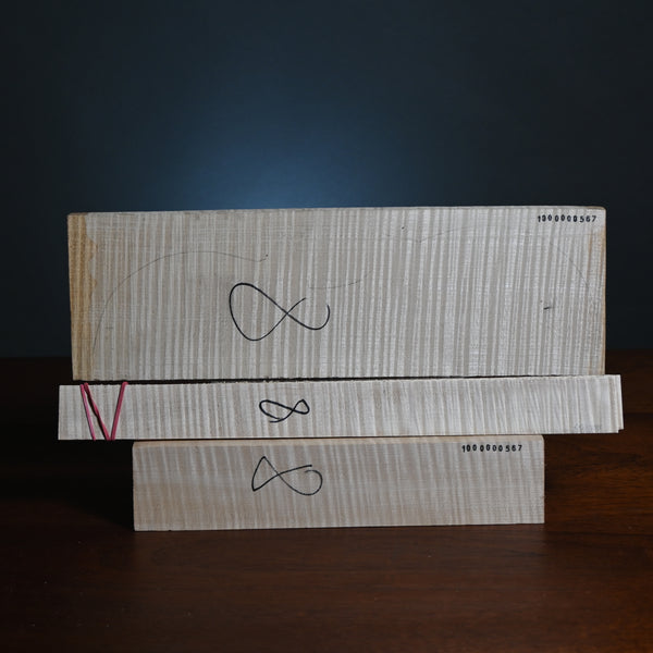 Violin back set (back, ribs, neck) #1000000567